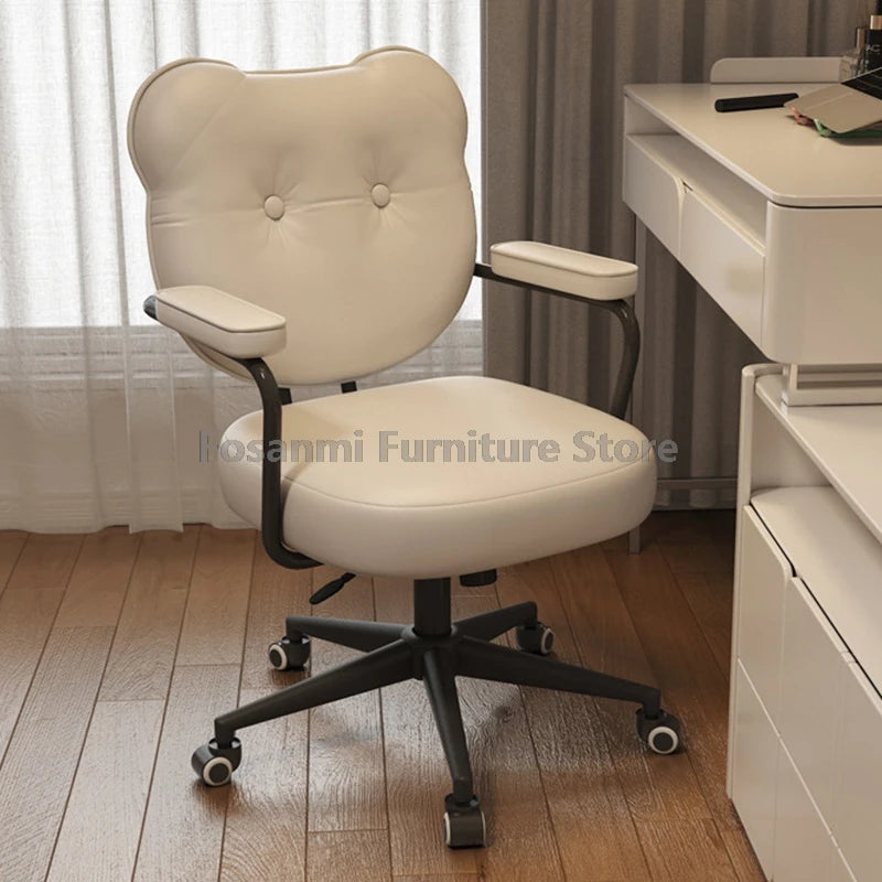 Cute Bear Shape Leather Office Chair