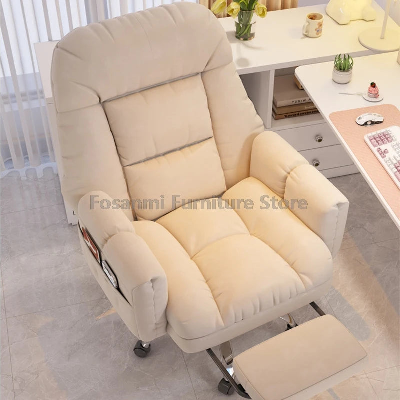 Comfy Fabric Ergonomic Swivel Recliner Chair