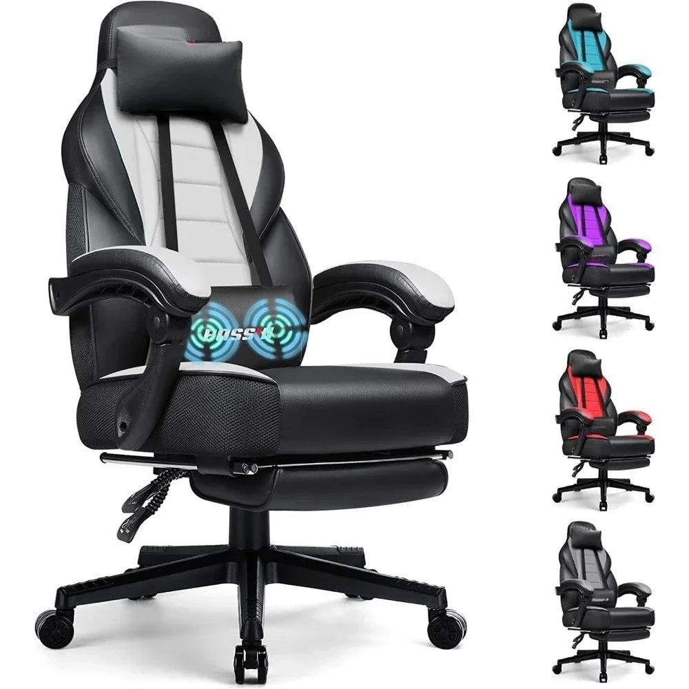Heavy Duty Ergonomic Gaming Chair with Footrest