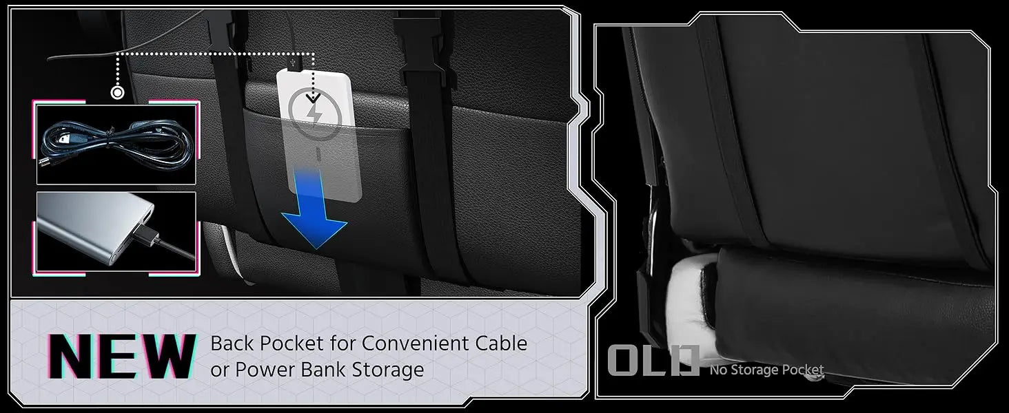 Ergonomic Gaming Chair with Massage and Footrest