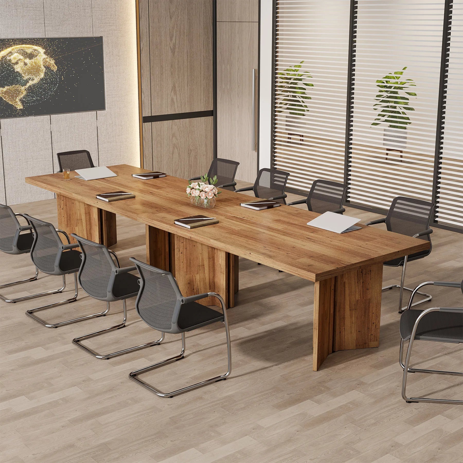 63-Inch Vintage Farmhouse Executive Office Desk