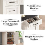 Farmhouse Executive Desk with Charging Station