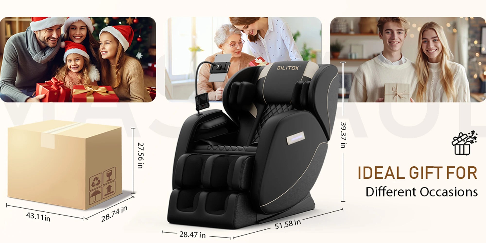 Zero Gravity Massage Chair with Heating and Airbags