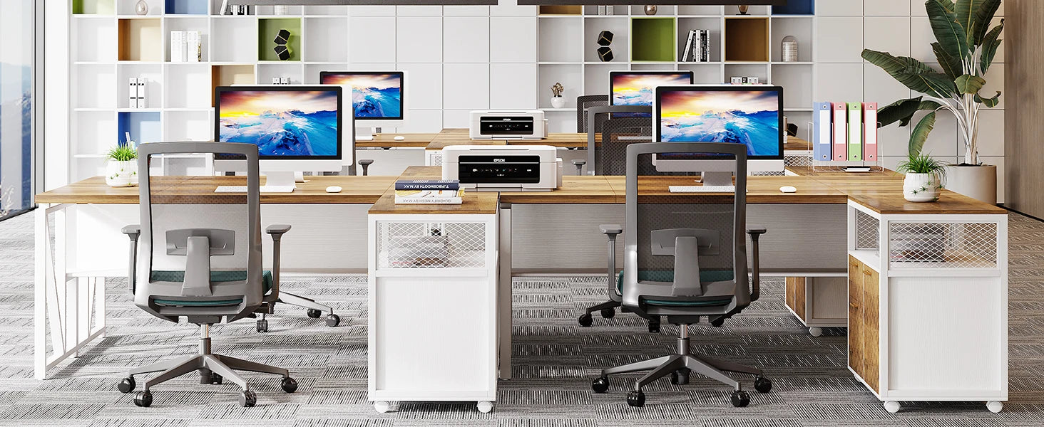 63-Inch Computer Desk with Bottom Storage Shelf