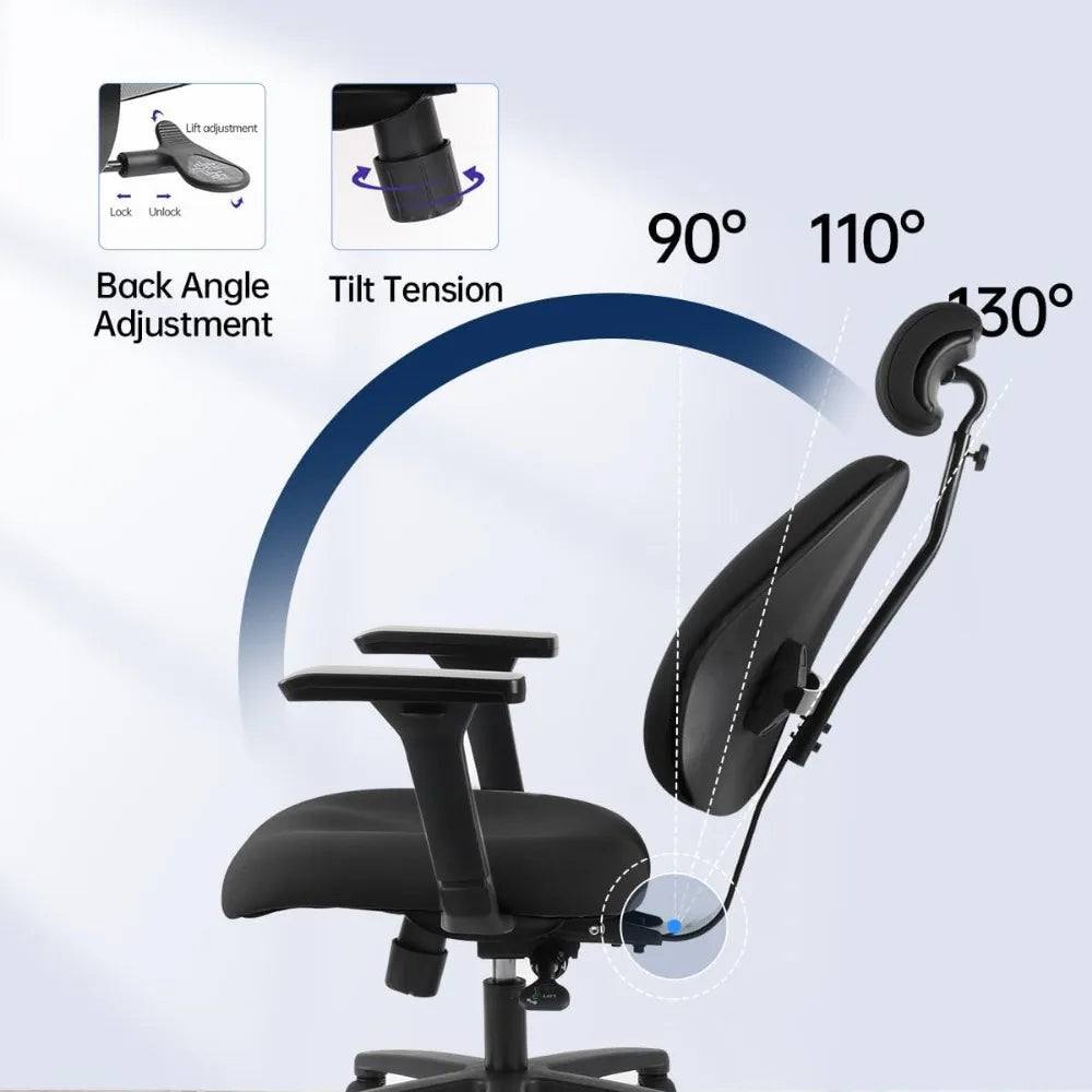 Ergonomic Swivel Office Chair with Memory Foam