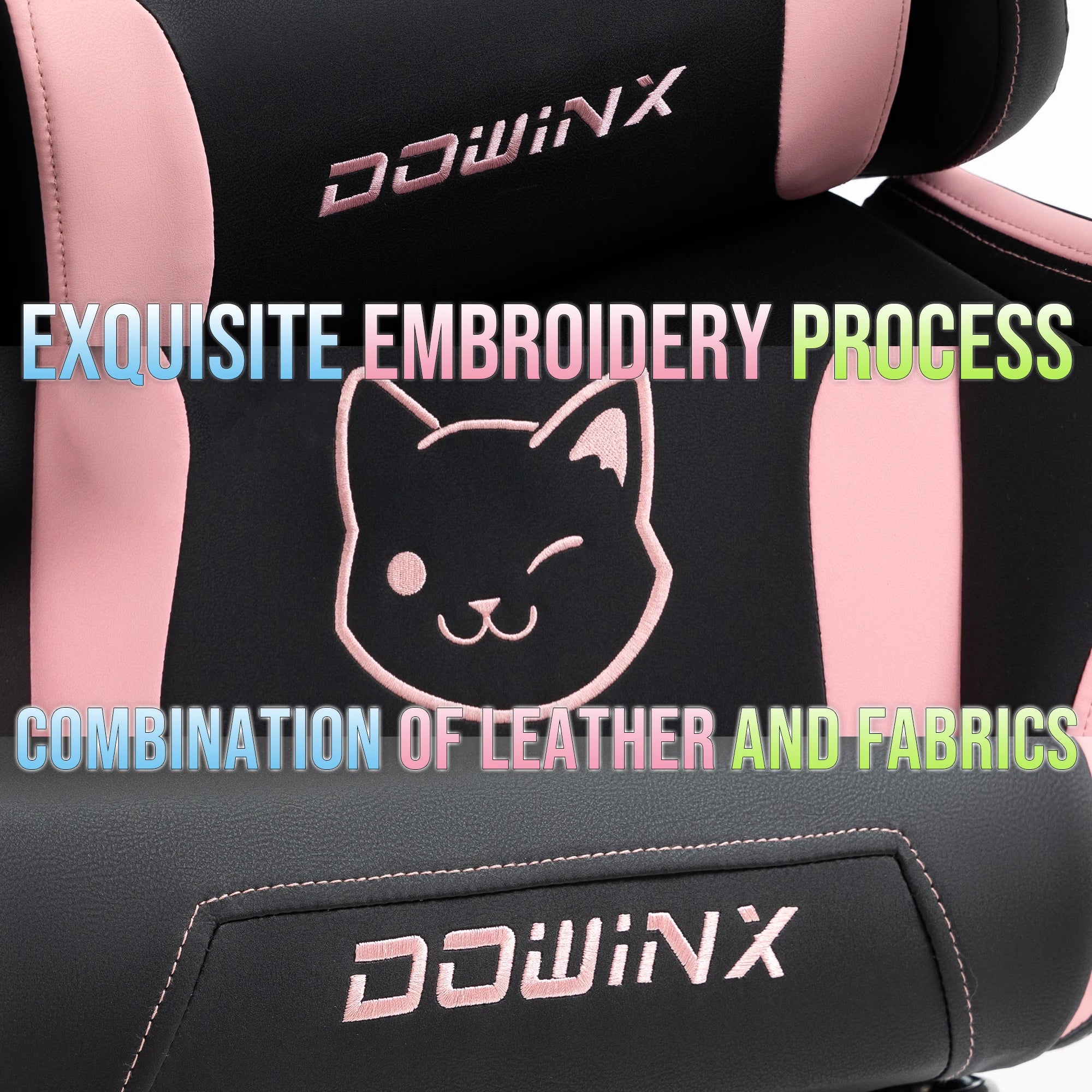 Cute Gaming Chair with Cat Ears and Massage