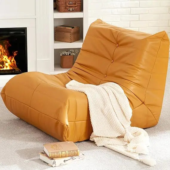 Giant Memory Foam Leather Bean Bag Sofa