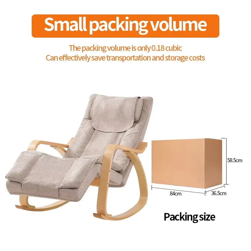 Ergonomic Rocker Recliner with Massage and Heat