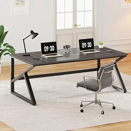 Modern Extra Long White Computer Desk