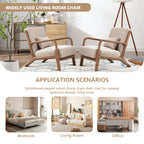 Solid Wood Casual Living Room Chair with Pillow