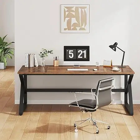 Modern Extra Long White Computer Desk