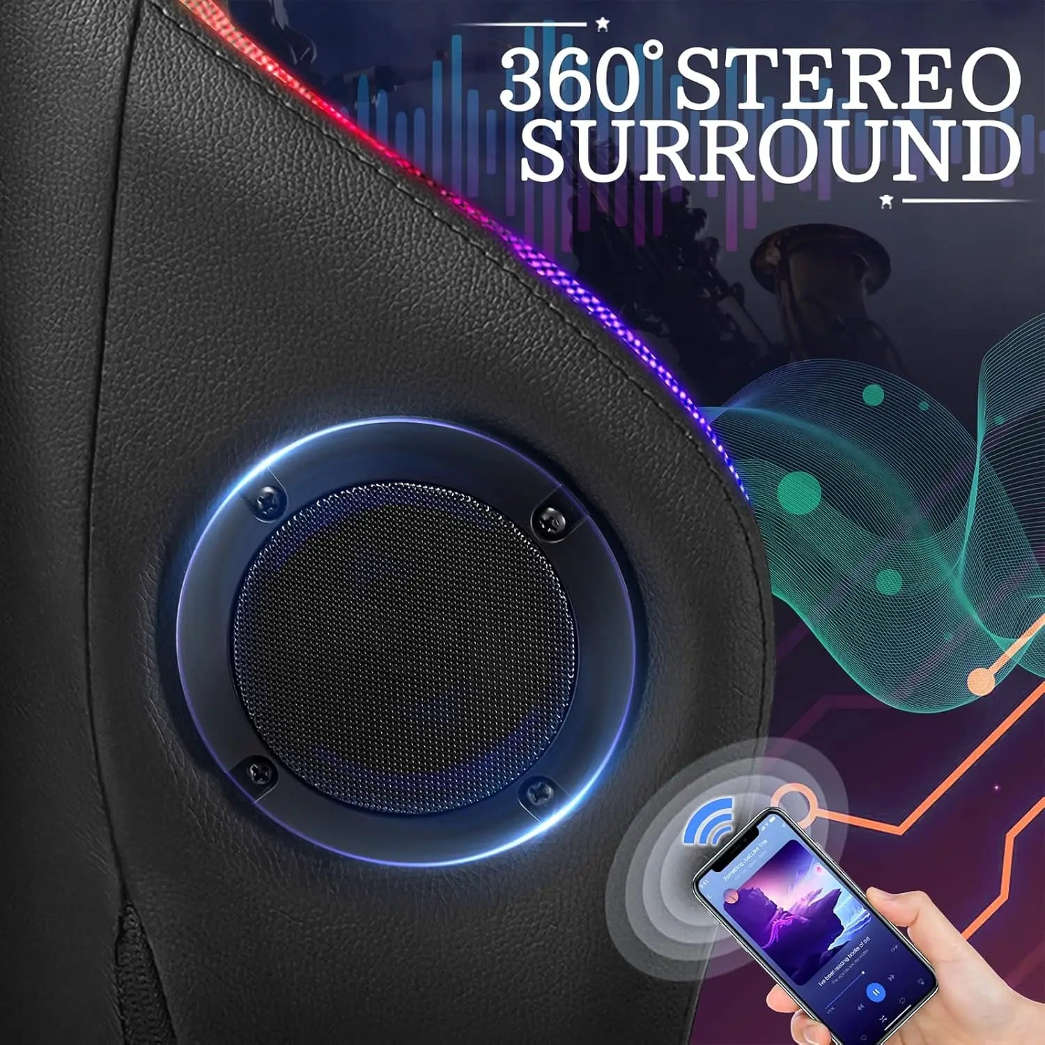 Ergonomic Gaming Chair with RGB and Speakers