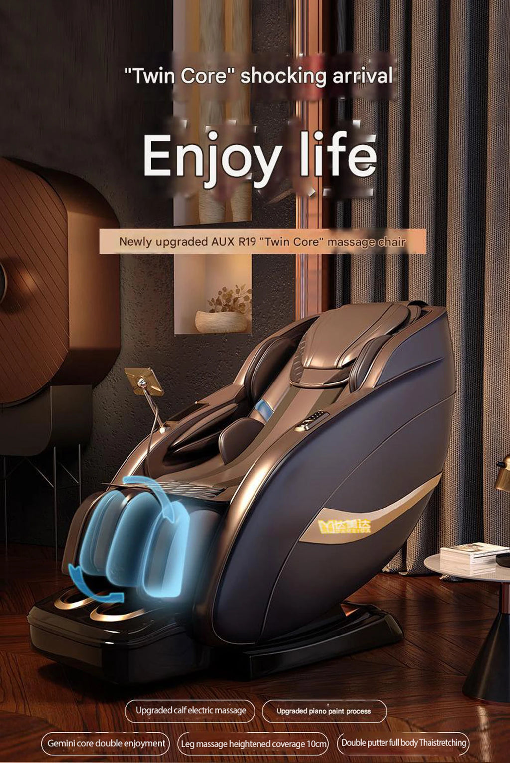 4D Full Body Zero Gravity Shiatsu Recliner