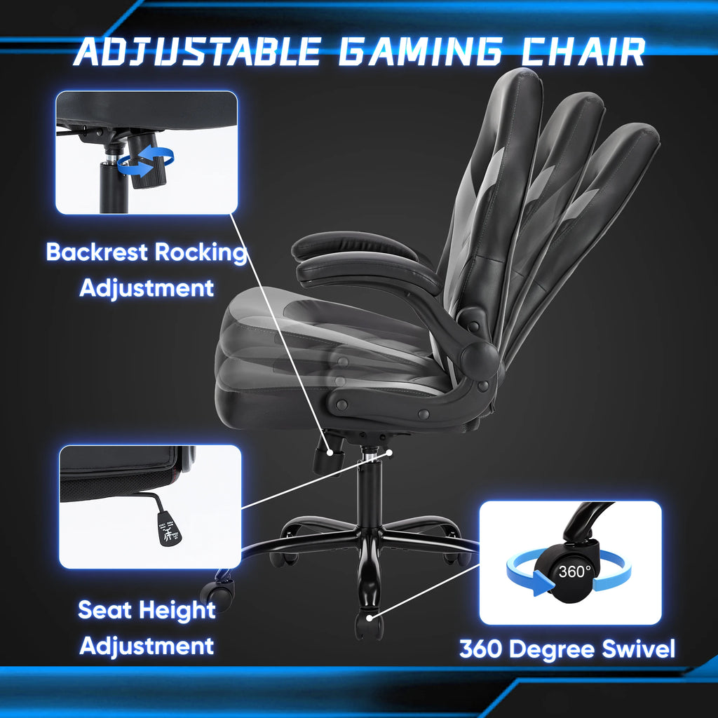 Adjustable PU Leather Racing Gaming Chair