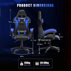RGB Gaming Chair with LED Lights and Headrest