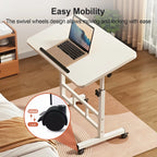 Mobile Standing Desk with Adjustable Height and Angle