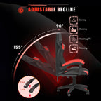 RGB Gaming Chair with LED Lights and Headrest