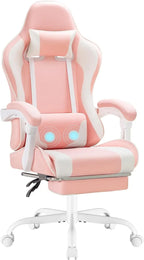 Ergonomic Gaming Chair with Footrest and Massage