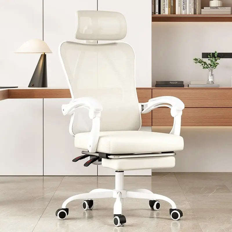 Ergonomic Mesh Office Chair with Footrest and Headrest