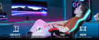 RGB Gaming Chair with LED Lights and Headrest