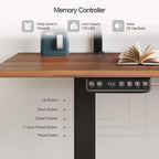 Electric Standing Desk with Adjustable Monitor Shelves
