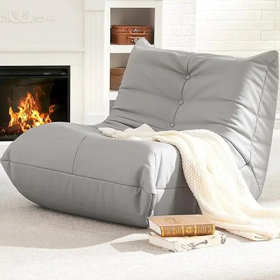 Giant Memory Foam Leather Bean Bag Sofa