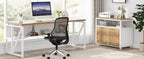 63-Inch Computer Desk with Bottom Storage Shelf
