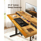 Electric Standing Desk with Drawers and Monitor Stand